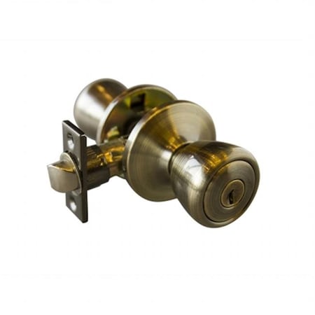 Heat Wave Terrace 6 Way Latch Entry Door Knob; Antique Brass HE766612